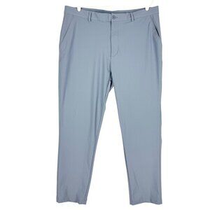 Greg Norman Mens Light Blue Nylon Blend Stretch Slim Lightweight Pants 38x30 NWT